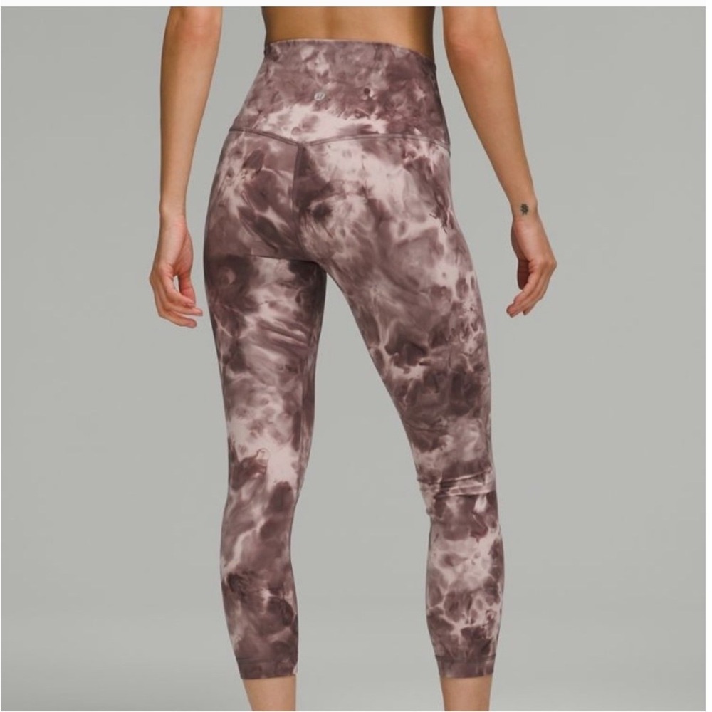 Lululemon Align Crop 23" Size 8 Diamond Dye Mink Berry Lunar Rock Shadow - Picture 9 of 10